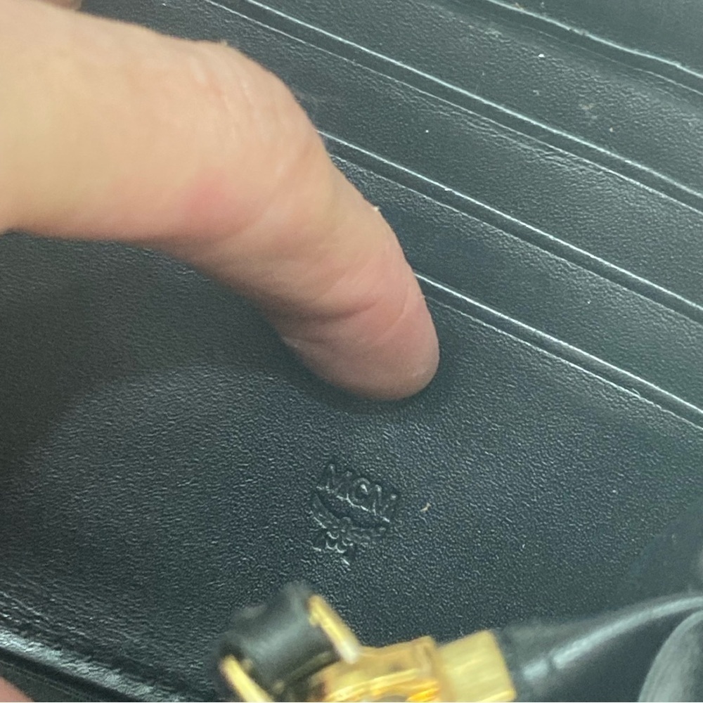 Mcm gold or copper leather zipper clutch wallet - Picture 11 of 11